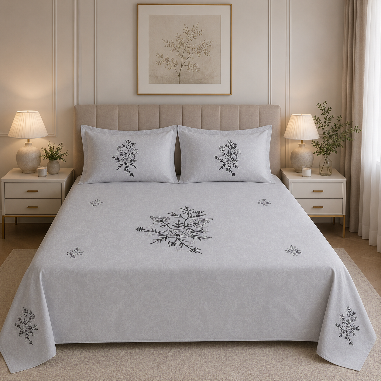 Timeless Flora (100% Cotton bedsheet)