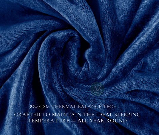 Cobalt Blue Super Soft All Season Premium AC Blanket