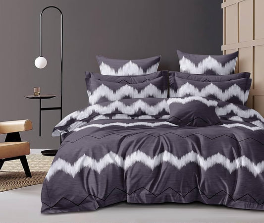 Eclipse Line Double Bedsheet With Two Pillow Covers