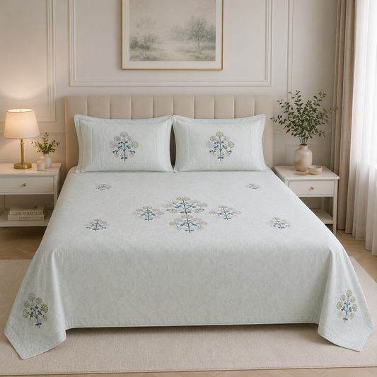 Morning Dew  (100% Cotton bedsheet)