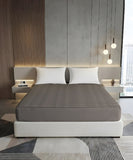 Brown 100% Waterproof Cotton Feel Ultrasonic Quilted Fitted Mattress Protector