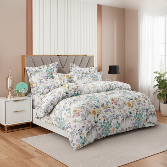 Fresh Ferns Double Bedsheet With Two Pillow Covers