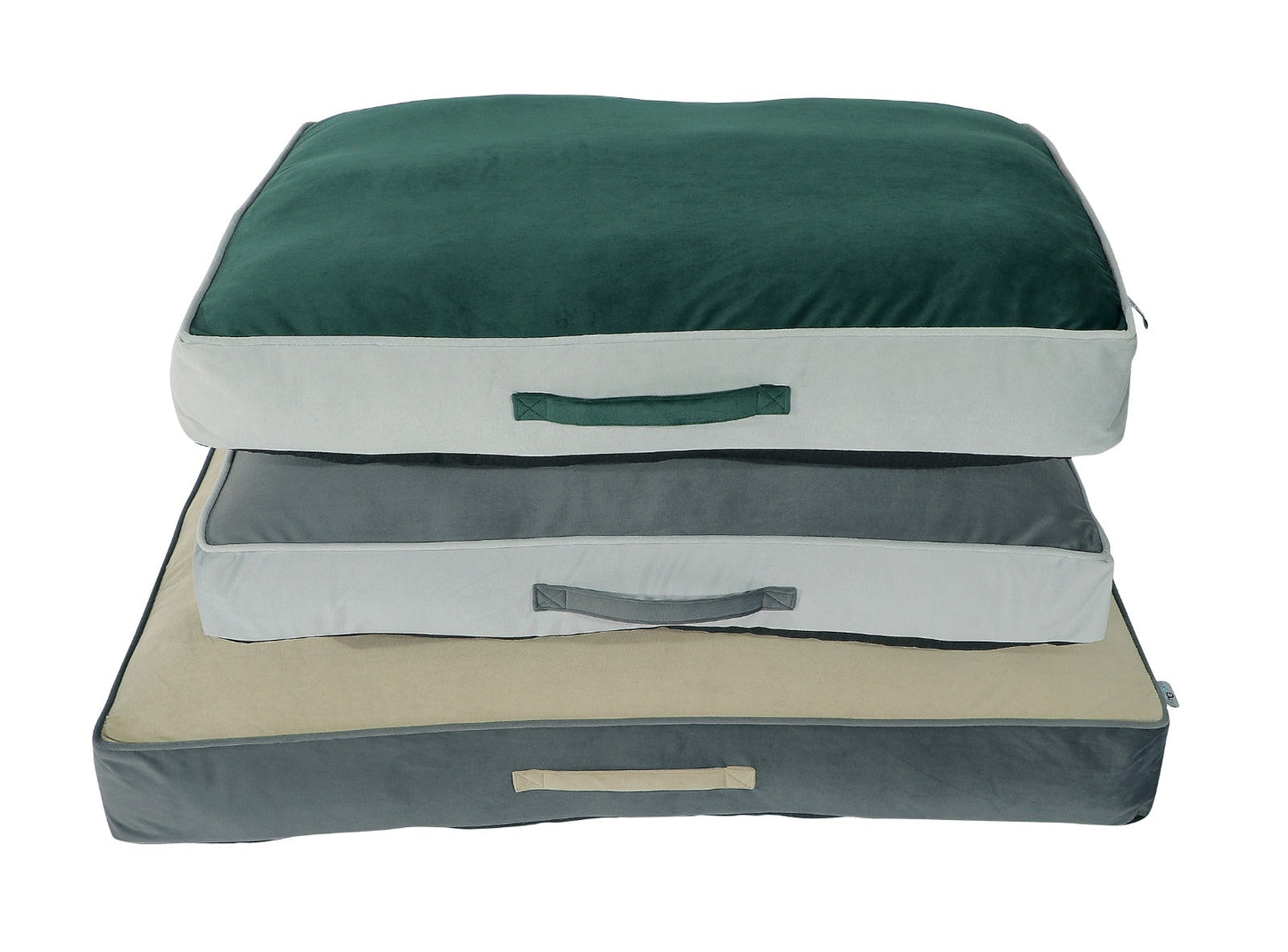Polyester Rectangular Beige Dog Bed - Beige