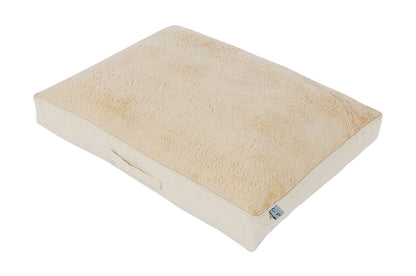 Polyester Rectangular Beige Dog Bed - Beige