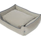 Polyester Rectangular  Medium Dog Bed-Grey