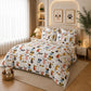 JS Home Furnishing Premium Kids Cute Dog Print Bedsheet with 2 Matching Pillow Covers