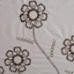 JSHOMEFINISHING Premium Embroidered Cotton Blend Bedsheet with 2 Quilted Pillow Covers | Soft & Breathable Double Bed Bedsheet | Elegant Daisy Floral Embroidery | Luxury Bedding Set | Ivory Cream