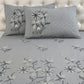 JSHOMEFINISHING Premium Embroidered Cotton Blend Bedsheet with 2 Quilted Pillow Covers | Soft & Breathable Double Bed Bedsheet | Elegant Floral Vine Embroidery | Luxury Bedding Set | Light Grey