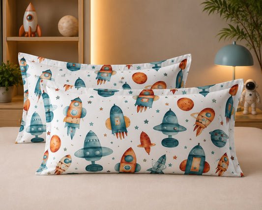 Off White Blossom Pillow Cover Set of 2